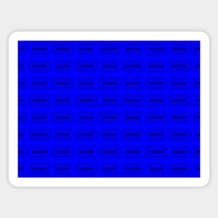 Blue Midcentury Modern Basketweave Retro Modern Design Sticker